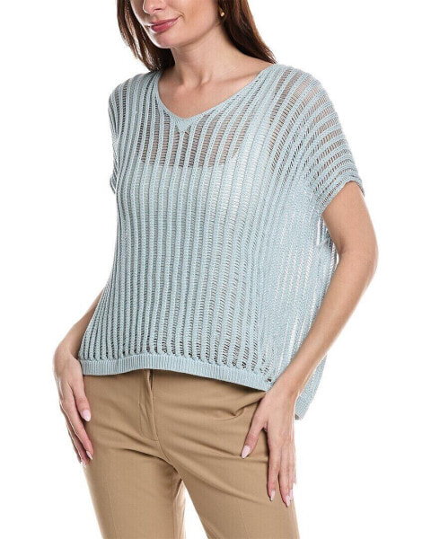Lafayette 148 New York Dropped Stitch Silk-Blend Sweater Women's