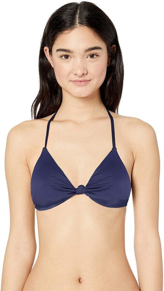 Bikini Lab Women's 247523 Triangle Halter Midnight Bikini Top Swimwear Size M