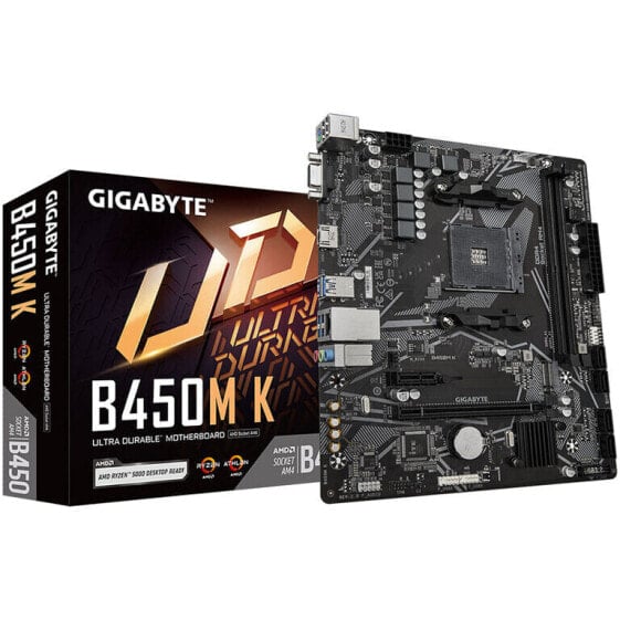 GIGABYTE B450M-K, AMD B450 Mainboard - Sockel AM4, DDR4