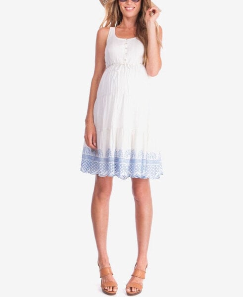 Women's Embroidered Maternity Sundress