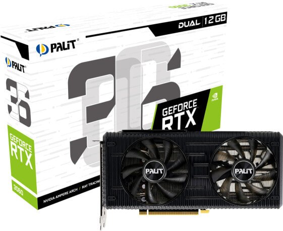 Palit NE63060019K9-190AD - GeForce RTX 3060 - 12 GB - GDDR6 - 192 bit - 7680 x 4320 pixels - PCI Express x16 4.0