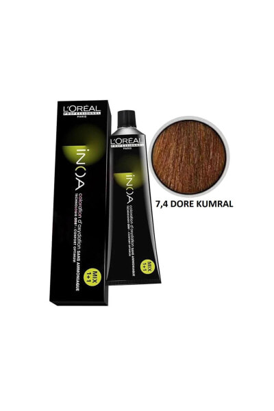 Inoa 7,4 Dore Brown Defined Bright Ammonia Free Permament Hair Color Cream 60ml Keyk.*