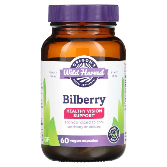 Bilberry, Healthy Vision Support, 60 Vegan Capsules