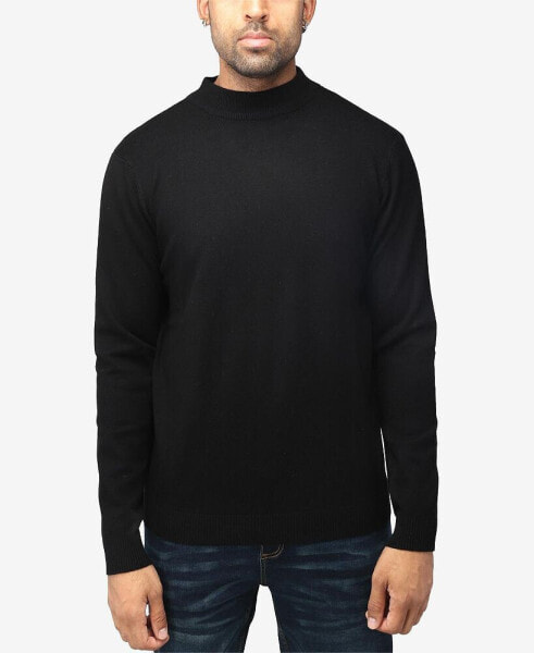 Men's Basice Mock Neck Midweight Pullover Sweater