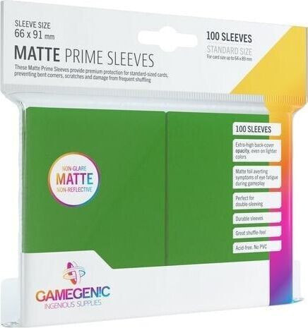 Rebel Gamegenic: Matte Prime CCG Sleeves 66x91mm Green