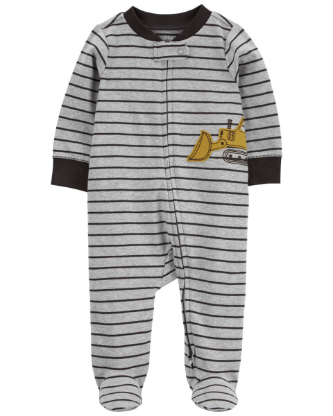 Baby Construction 2-Way Zip Cotton Blend Sleep & Play 3M