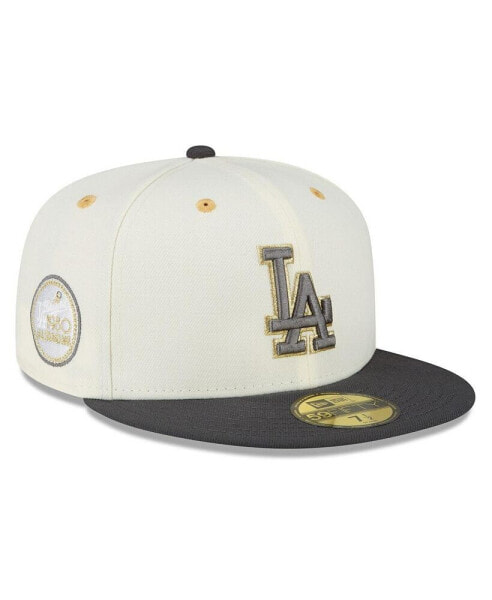 Men's White, Charcoal Los Angeles Dodgers 1980 MLB All-Star Game Chrome 59FIFTY Fitted Hat