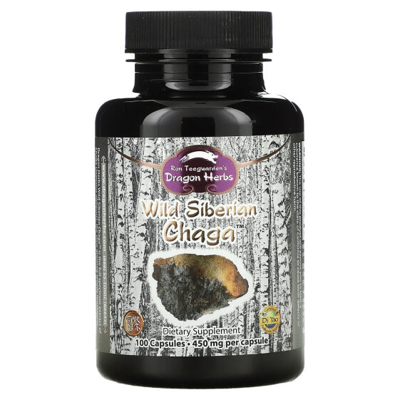 Wild Siberian Chaga, 450 mg, 100 Capsules