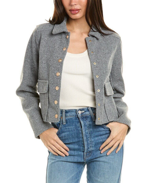 To My Lovers Collared Jacket Women's Grey S