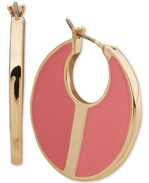 Gold-Tone Extra-Small Color Filled Hoop Earrings, 0.41"