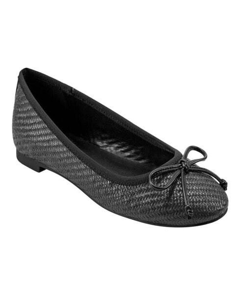 Women's Paprika Casual Bow Detail Ballet Flats