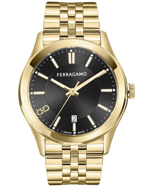 Часы Salvatore Ferragamo Swiss Classic Gold Ion-Plated Watch 42mm