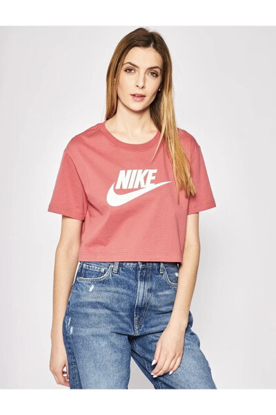 Футболка женская Nike Sportswear Essential Crop Tee Icon Pink