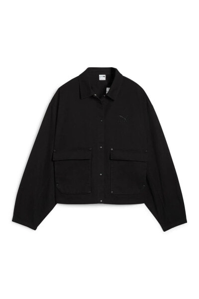 623697 black Woven Jacket For Kadın / Kız