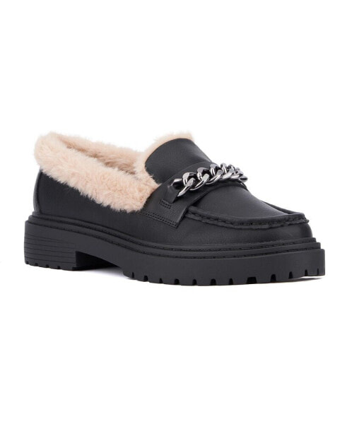 Women's Ida Loafer W/Faux Fur - Wide Width