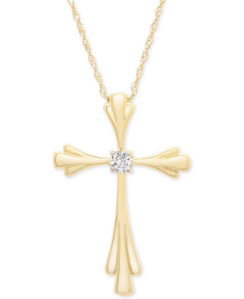 Macy's diamond Accent Cross 18" Pendant Necklace