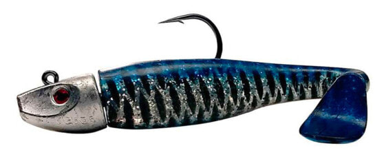 Al Gag's Lures Whip-It Fish Rigged, 5", 1oz, (1 Head/2 Tails), Blue Mackerel