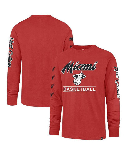 Men's Red Miami Heat 2023/24 City Edition Triplet Franklin Long Sleeve T-shirt