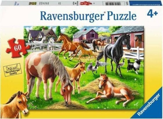 Ravensburger Puzzle 60el Szczęśliwe konie 051755 Ravensburger