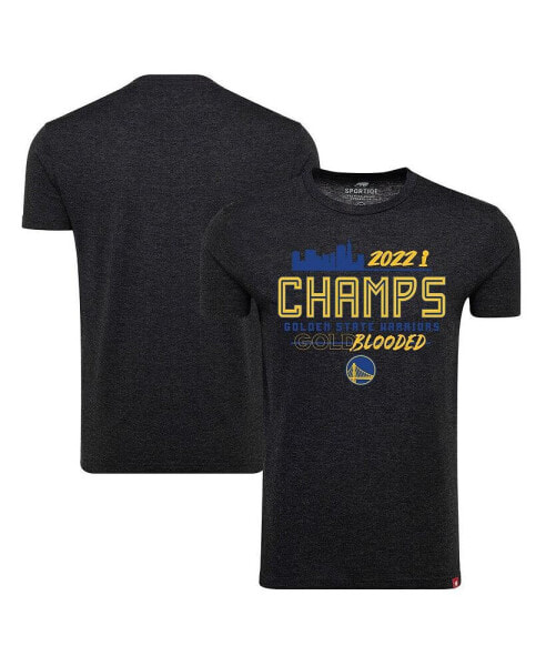 Men's Black Golden State Warriors 2022 NBA Finals Champions Comfy Wordmark Tri-Blend T-shirt