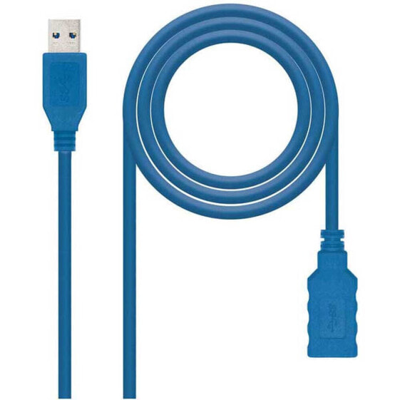 NANOCABLE 10.01.0902-BL M/F 2 m USB-A Cable