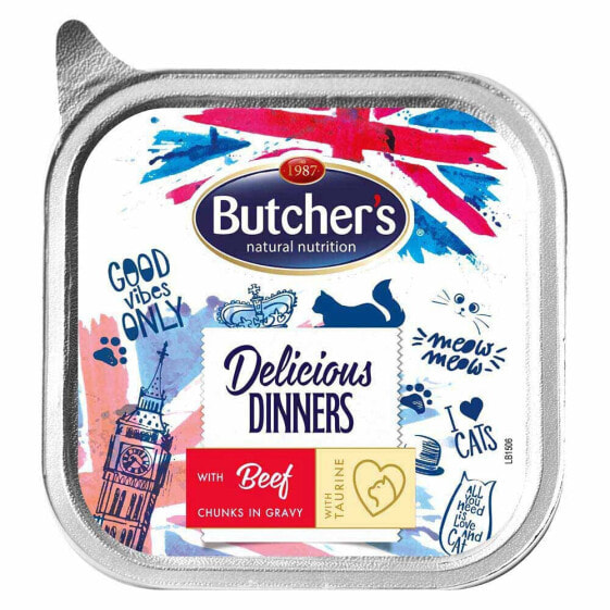 BUTCHER´S Delicious Dinners Chunks With Beef In Sauce 100g Wet Cat Food