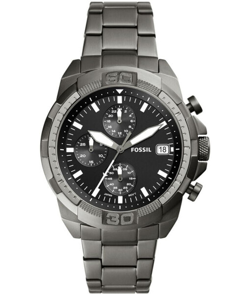 Men's Bronson Chronograph Gray Stainless Steel Bracelet Watch 44mm