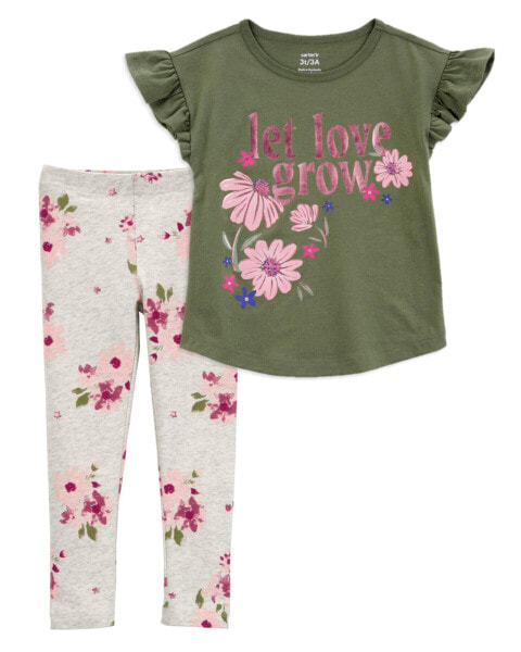 Baby 2-Piece Flutter Tee & Leggings Set 3M