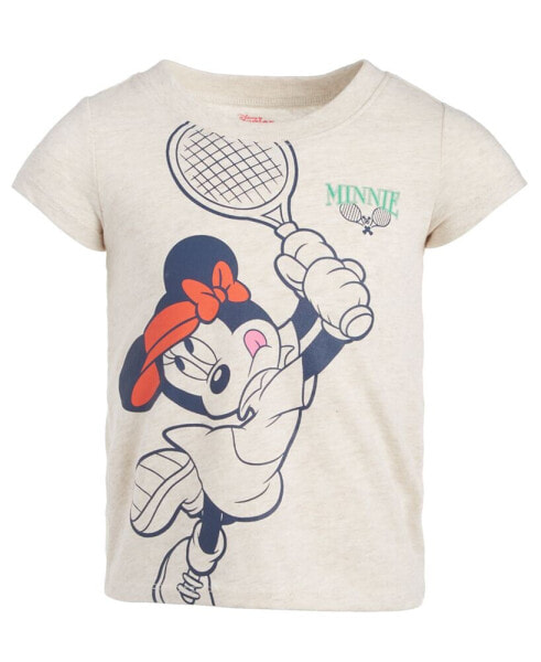 Toddler & Little Girls Minnie Mouse Tennis Graphic T-Shirt