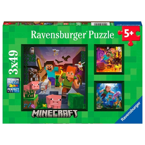 RAVENSBURGER Puzzle Minecraft 3x49 Pieces