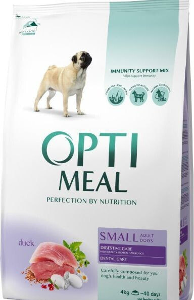 Сухой корм для собак OPTIMEAL, PIES SMALL, PERFECTION BY NUTRITION, для взрослых,  с уткой, 4 кг