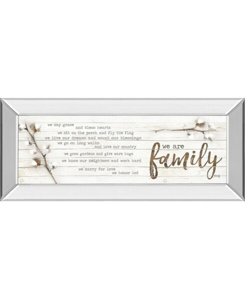 We Are Family by Marla Rae Mirror Framed Print Wall Art, 18" x 42"