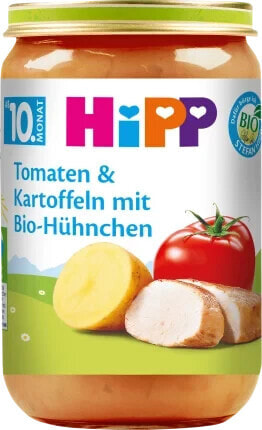 Menü Tomaten & Kartoffeln mit Bio-Hühnchen ab dem 10. Monat, 220 g