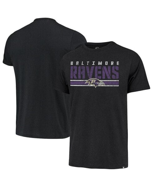 Men's Black Baltimore Ravens Team Stripe T-shirt