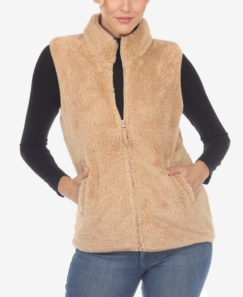 Women's Zip Up Sherpa Vest