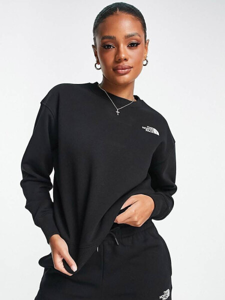 The North Face Essential oversized sweatshirt in black Exclusive at ASOS