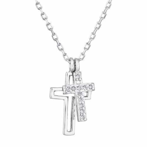 Silver necklace with a cross 12012.1