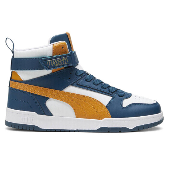 Puma Rbd Game High Top Mens Blue, Orange, White Sneakers Casual Shoes 38583922