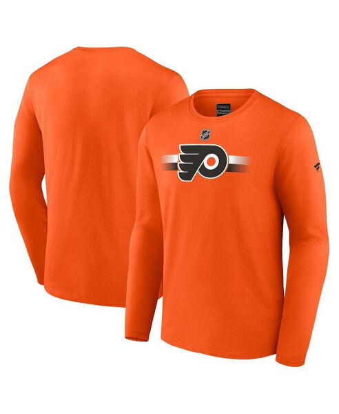 Men's Orange Philadelphia Flyers Authentic Pro Secondary Long Sleeve T-shirt
