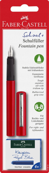 Teka Pióro wieczne czerwone + 6 naboi FABER CASTELL