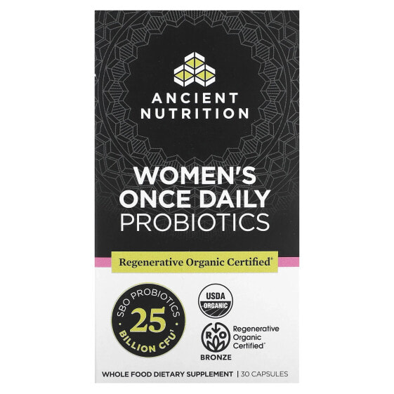 Пробиотики ежедневные для женщин Ancient Nutrition, 25 миллиардов CFU, 30 капсул