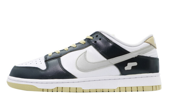 【定制球鞋】 Nike Dunk Low "Team Gold" 夜光曲 大海街头复古防滑减震 耐磨 低帮 板鞋 男款 米白蓝 / Кроссовки Nike Dunk Low DV0833-100