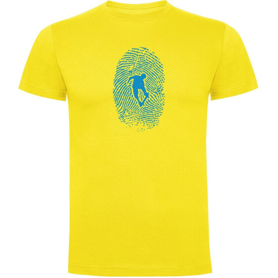 KRUSKIS Skateboarder Fingerprint Short Sleeve T-shirt short sleeve T-shirt