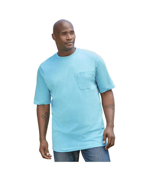 Big & Tall Shrink-Less Lightweight Pocket Crewneck T-Shirt