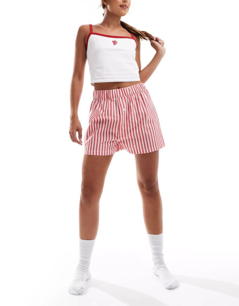 Luna boxer short in red stripe