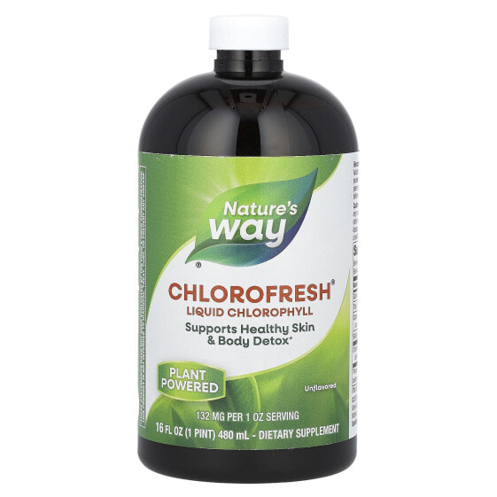 Nature's Way, Chlorofresh, жидкий хлорофилл, без добавок, 480 мл (16 жидк. унций)