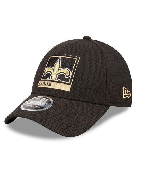 Men's Black New Orleans Saints Framed AF 9FORTY Snapback Hat