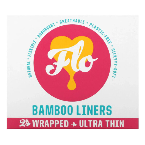 Flo, Bamboo Liners, Ultra Thin, 24 Liners