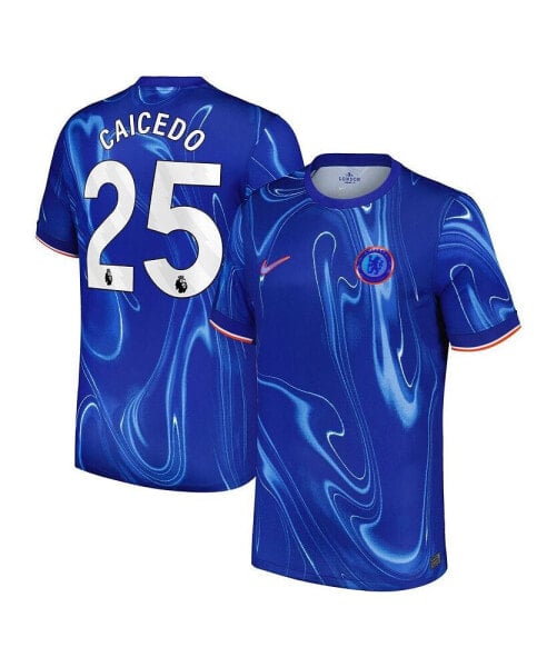 Men's Moises Caicedo Blue Chelsea 2024/25 Home Replica Player Jersey