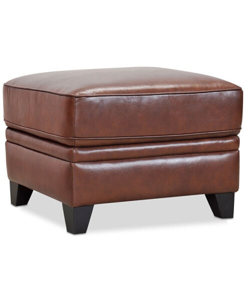 CLOSEOUT! Ciarah Leather Ottoman, Created for Macy's